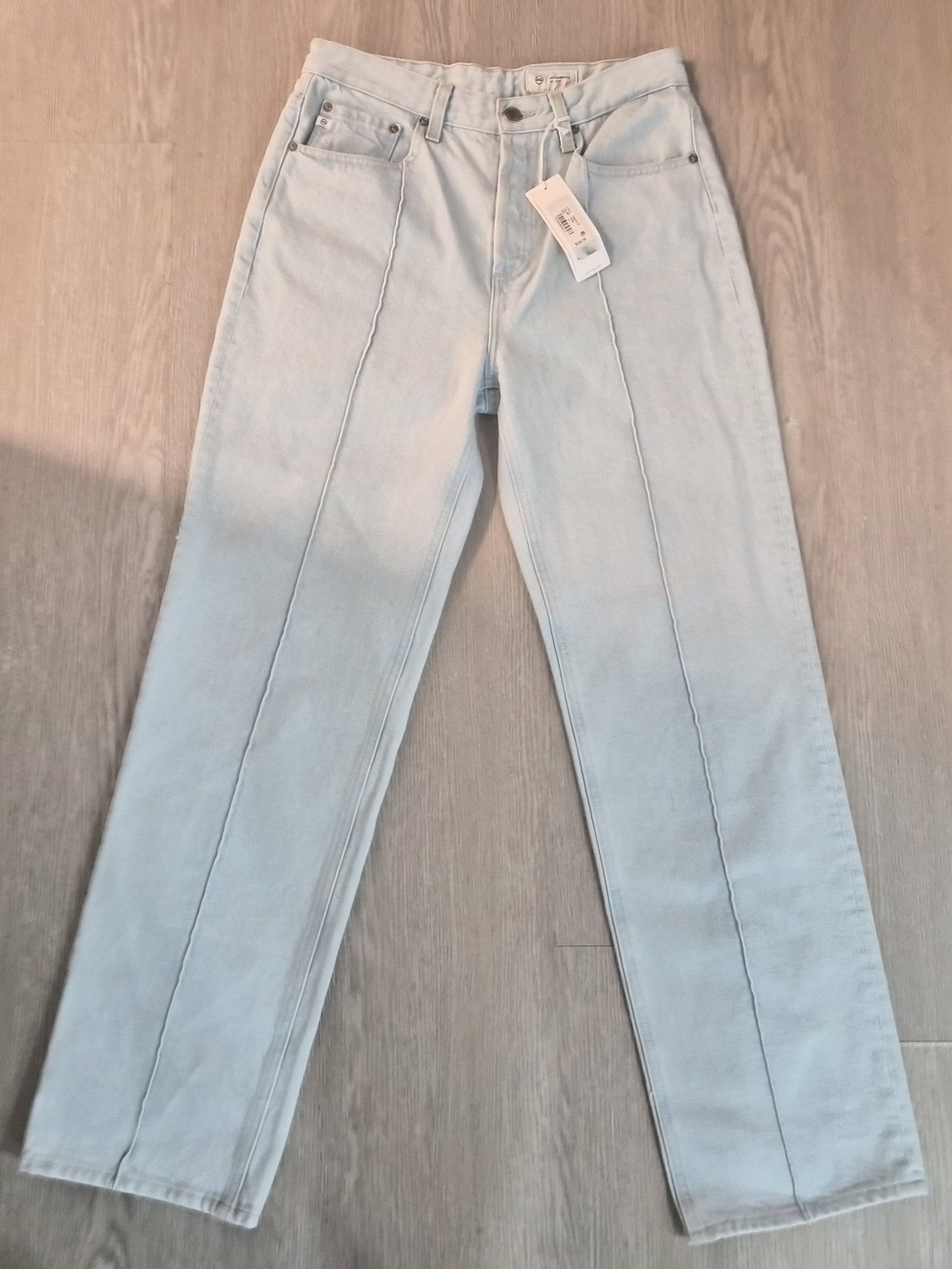 AG Jeans Adriano Goldschmied Light Blue Straight-Leg Jeans - Size 27